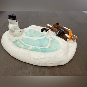 Dept 56 The Original Snow Village Skating Pond w/ Tree's #50172 1983 RARE!